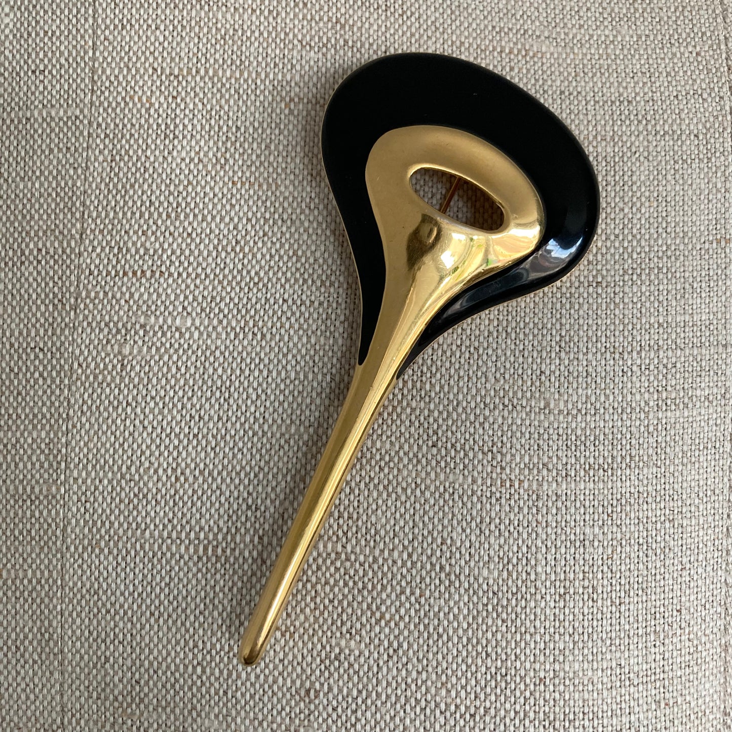 1980s Large Monet Stylized Brooch