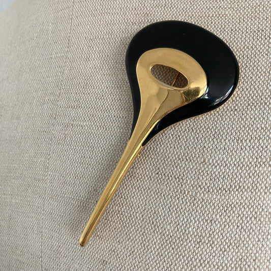 1980s Large Monet Stylized Brooch