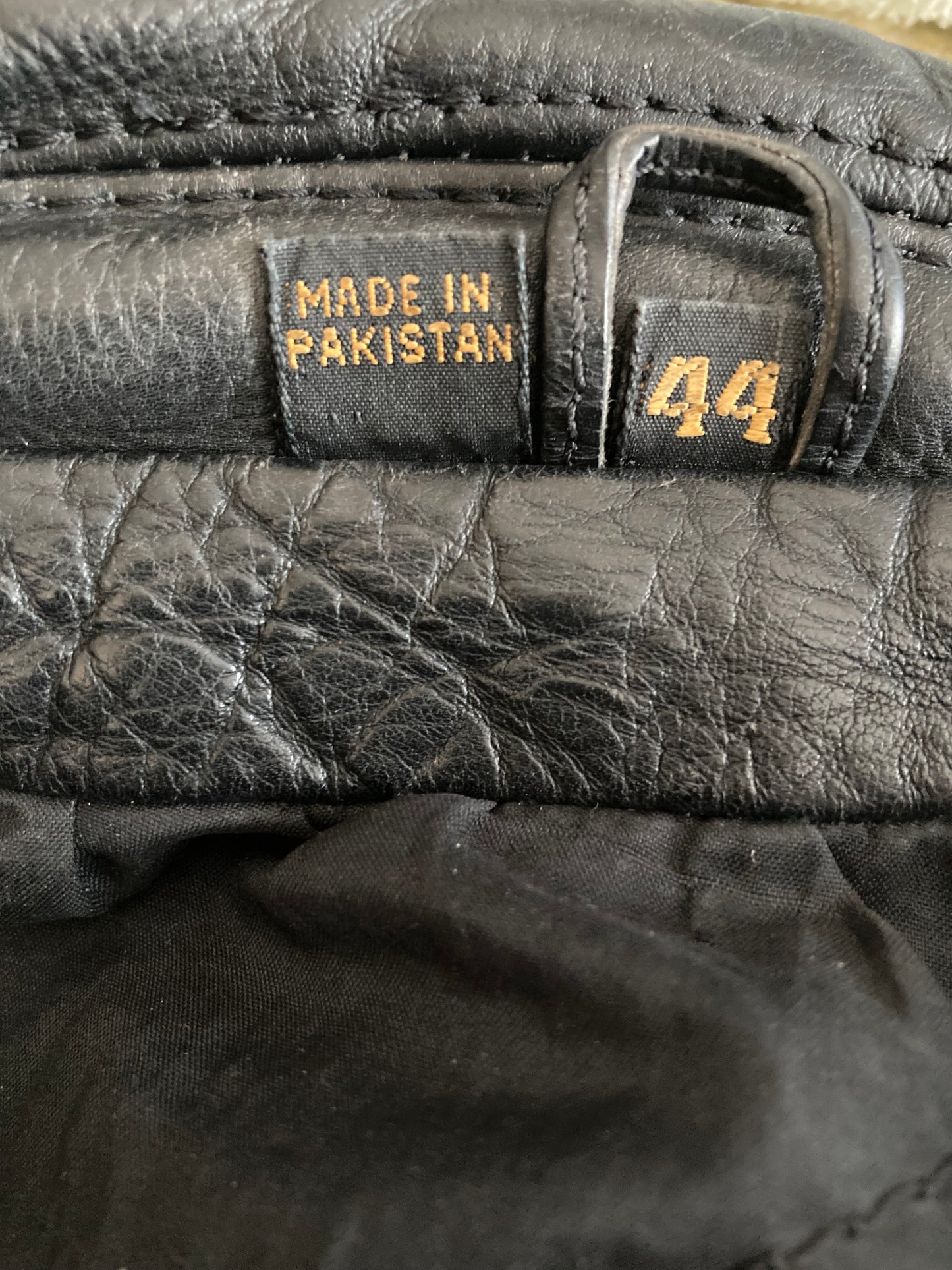 Men's 1970s Black Leather Biker Jacket