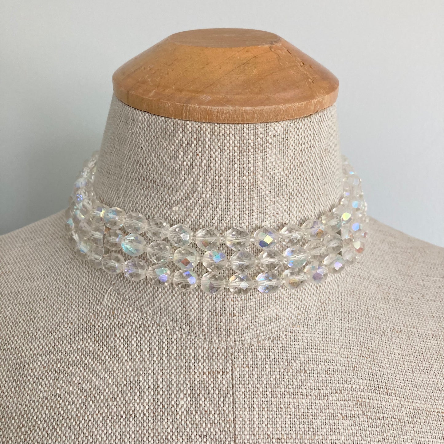 1960s Crystal Choker, Vintage Wedding Choker, Crystal Wedding Jewellery