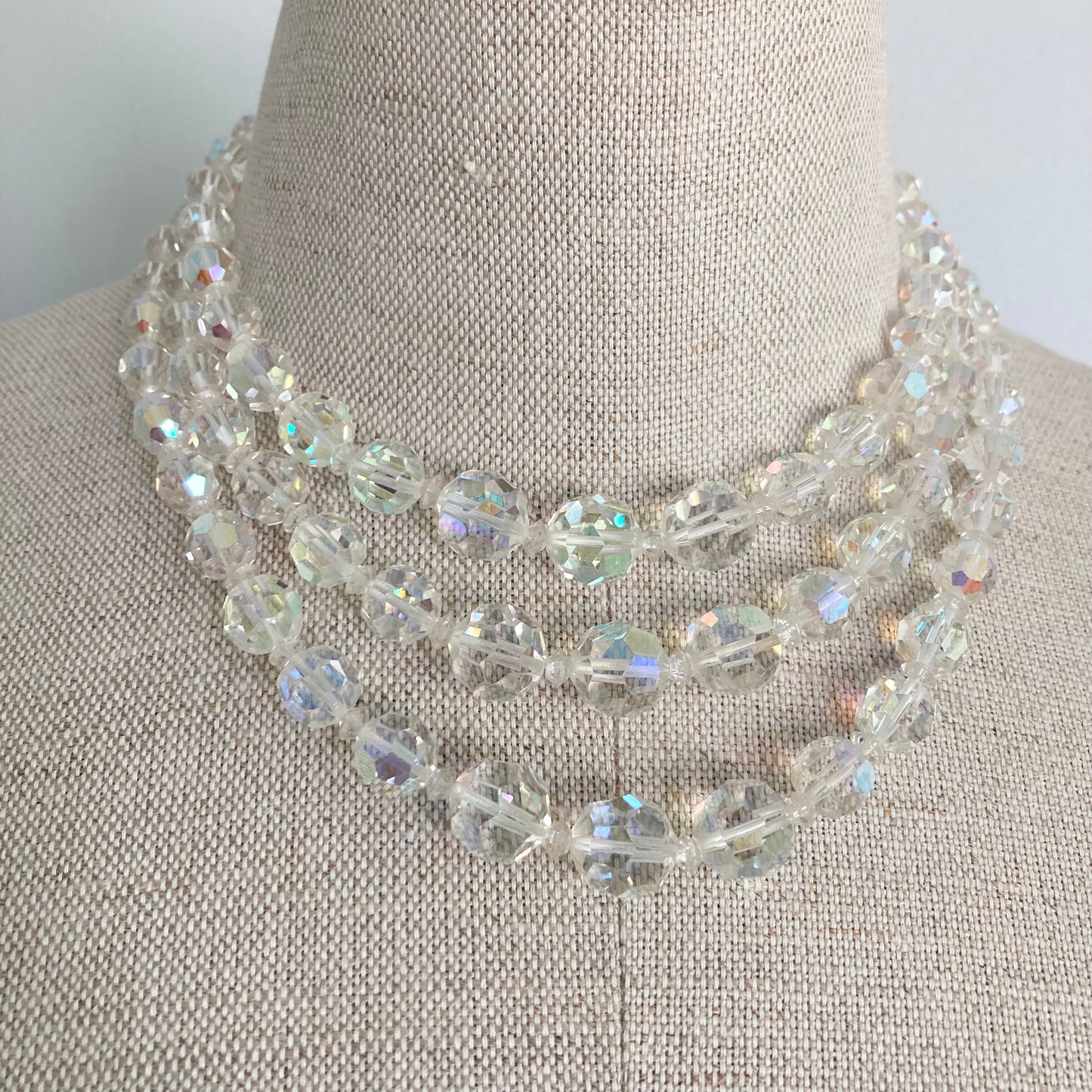 1950s Aurora Crystal Tiered Choker Necklace