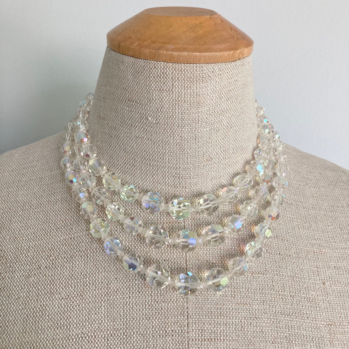 1950s Aurora Crystal Tiered Choker Necklace