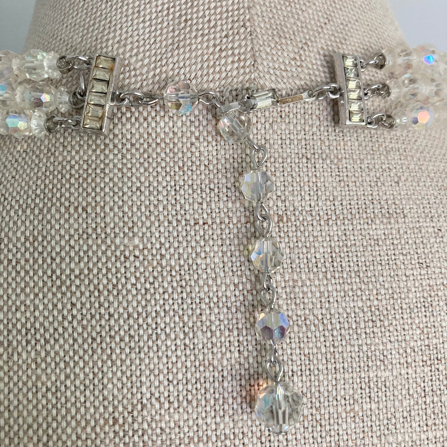 1950s Aurora Crystal Tiered Choker Necklace