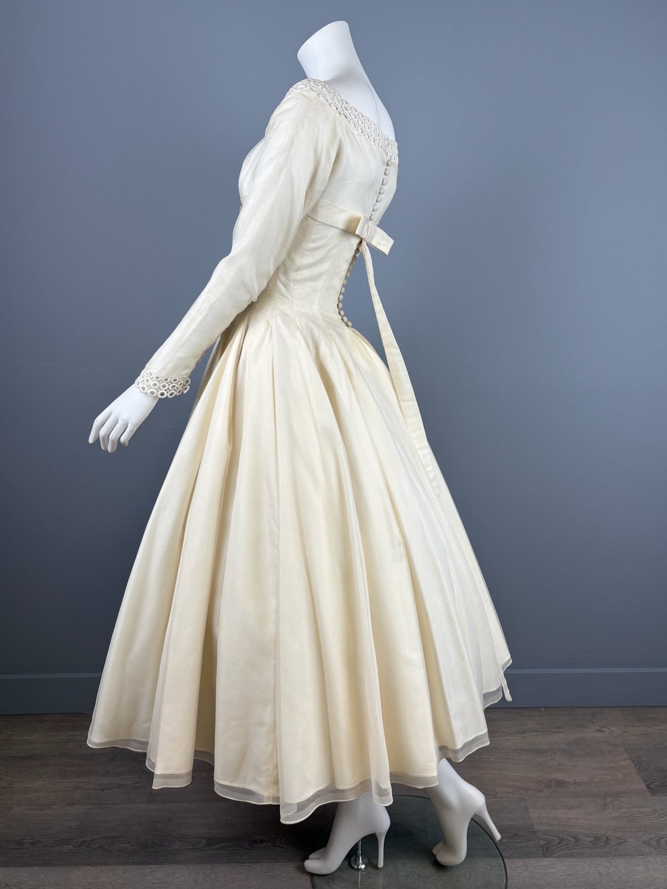 ON HOLD FOR JESS “Helen” 1958 Tea-Length Wedding Dress