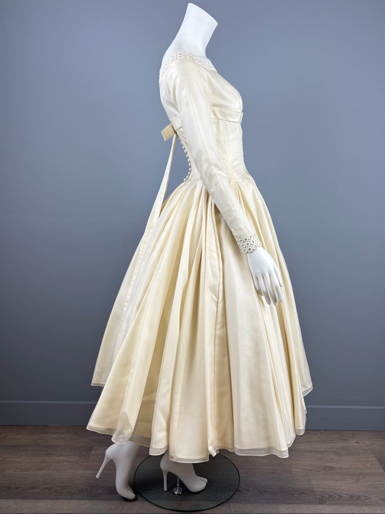 ON HOLD FOR JESS “Helen” 1958 Tea-Length Wedding Dress