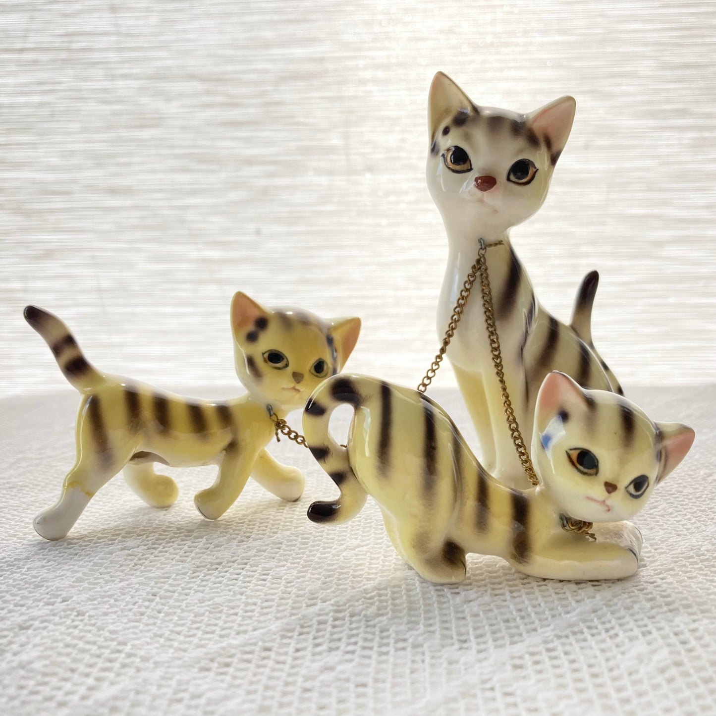 1950s Ceramic Kitty Family by Yoko Boeki, Nippon