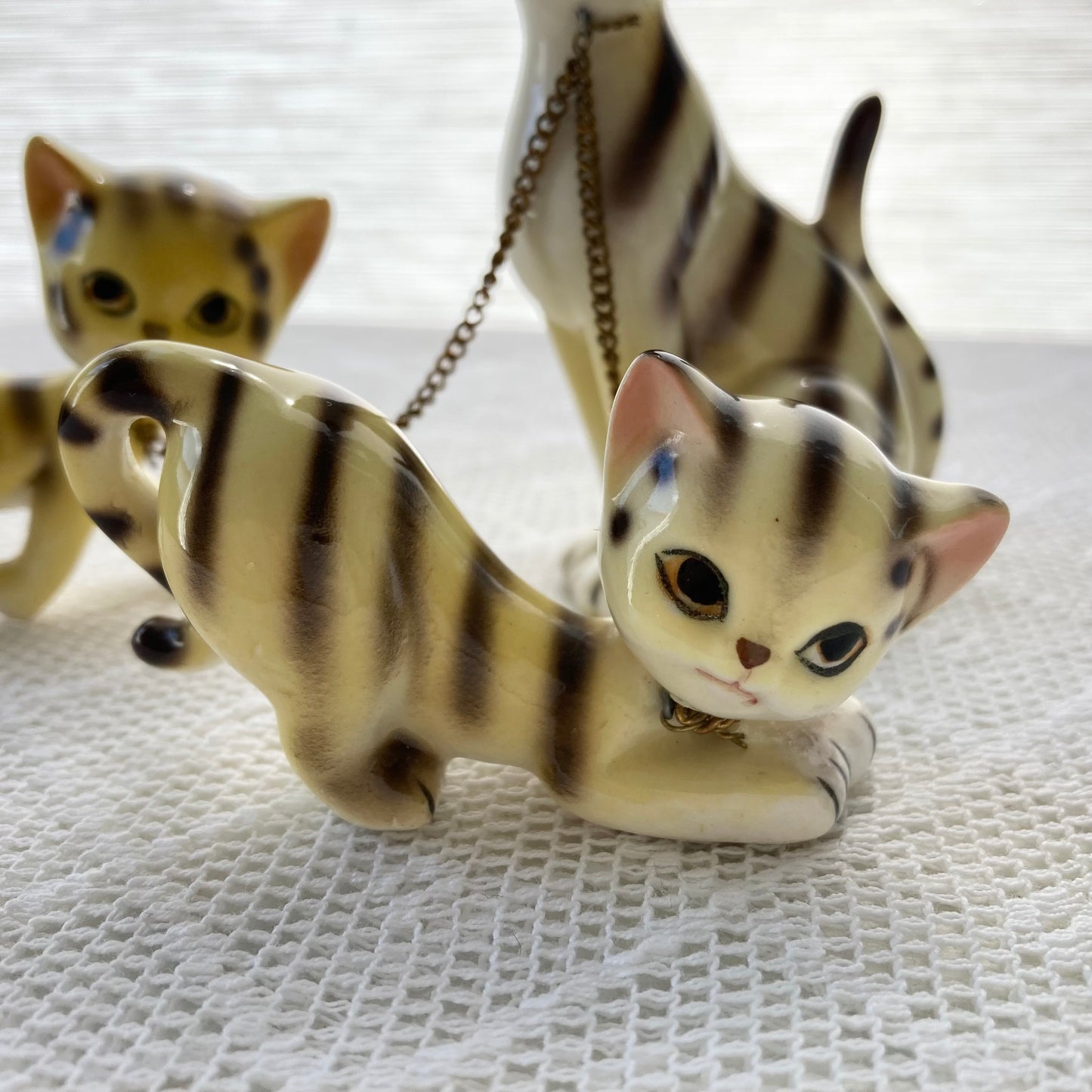 1950s Ceramic Kitty Family by Yoko Boeki, Nippon