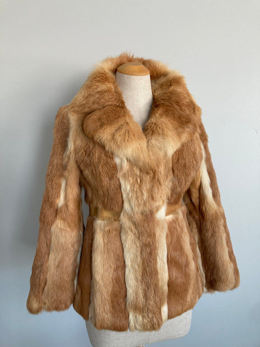 1970s Ladies Rabbit Fur Jacket, Size XS/S
