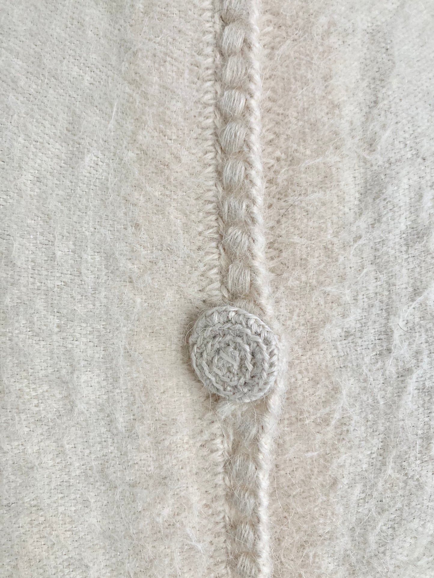 Vintage Cream Coloured Alpaca Cape