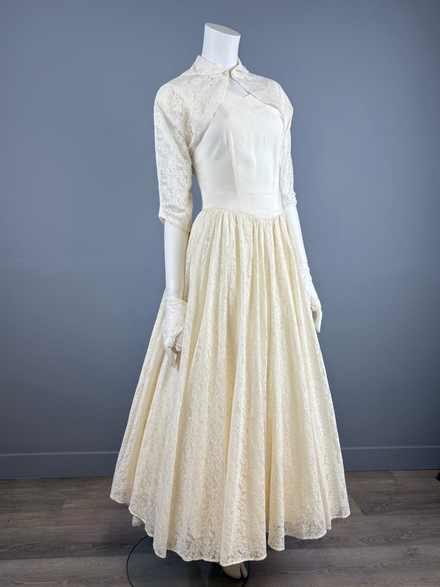 “Adeline” 1940s Wedding Dress, Size Small