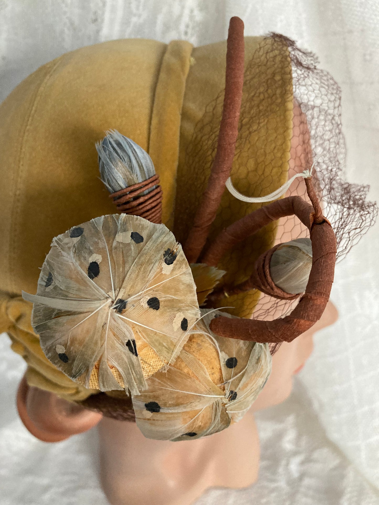 1950s Velvet Mushroom Hat