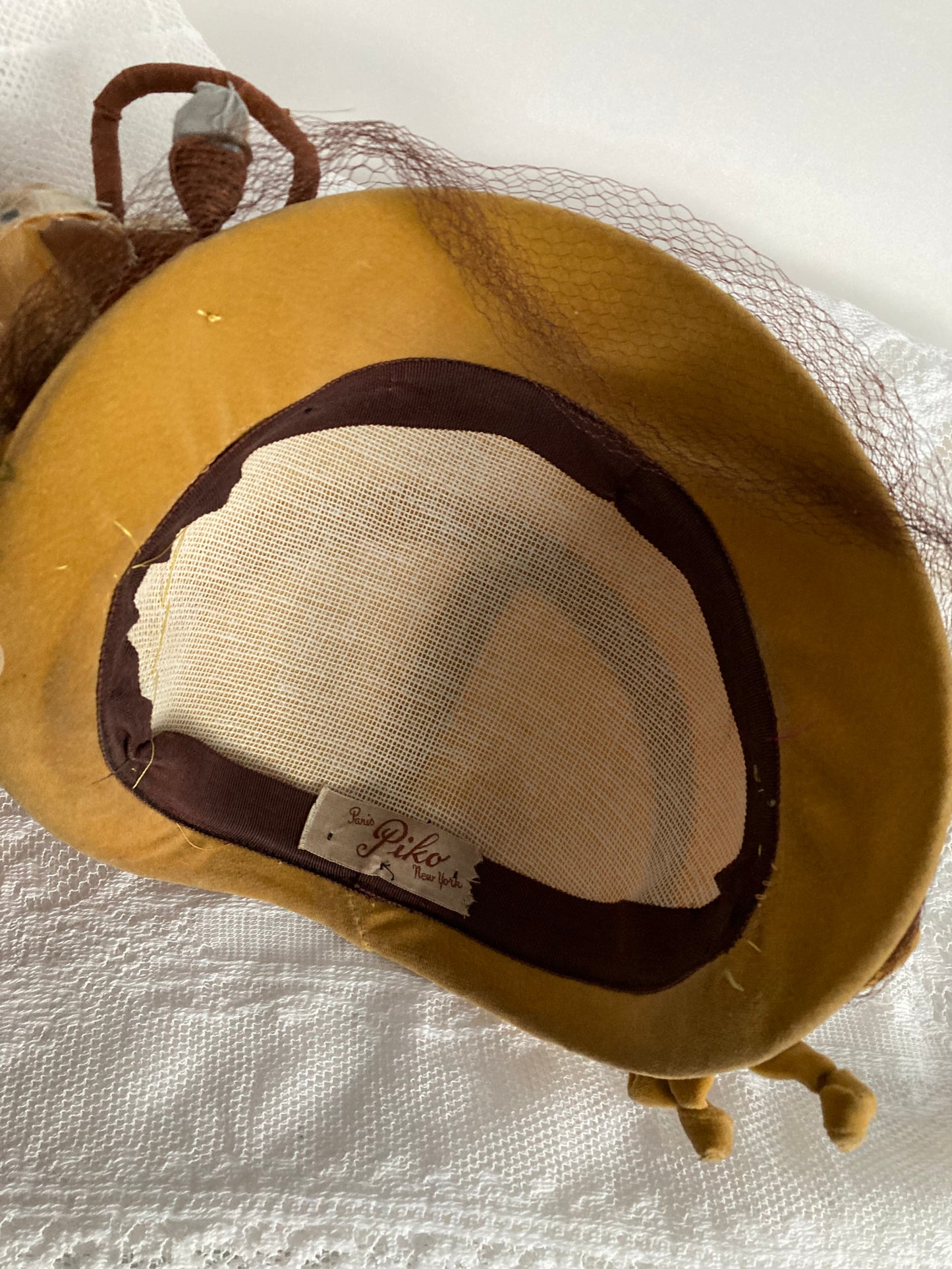 1950s Velvet Mushroom Hat
