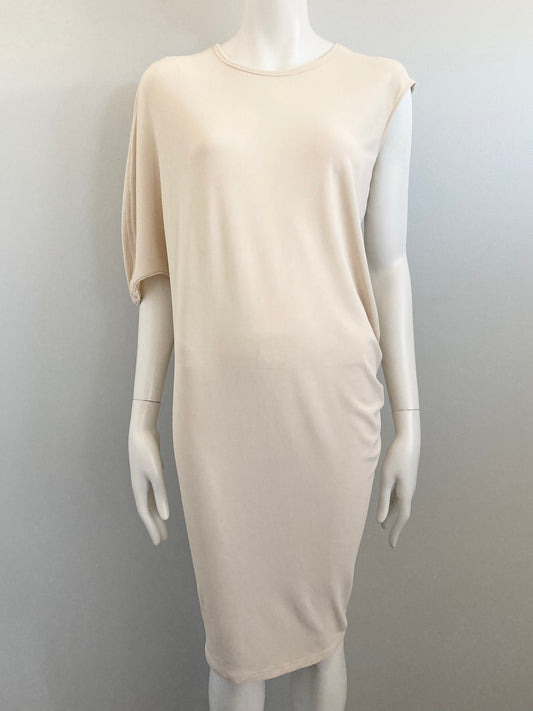 Vintage Lanvin Asymmetric Avant-Garde Jersey Dress, Size XS