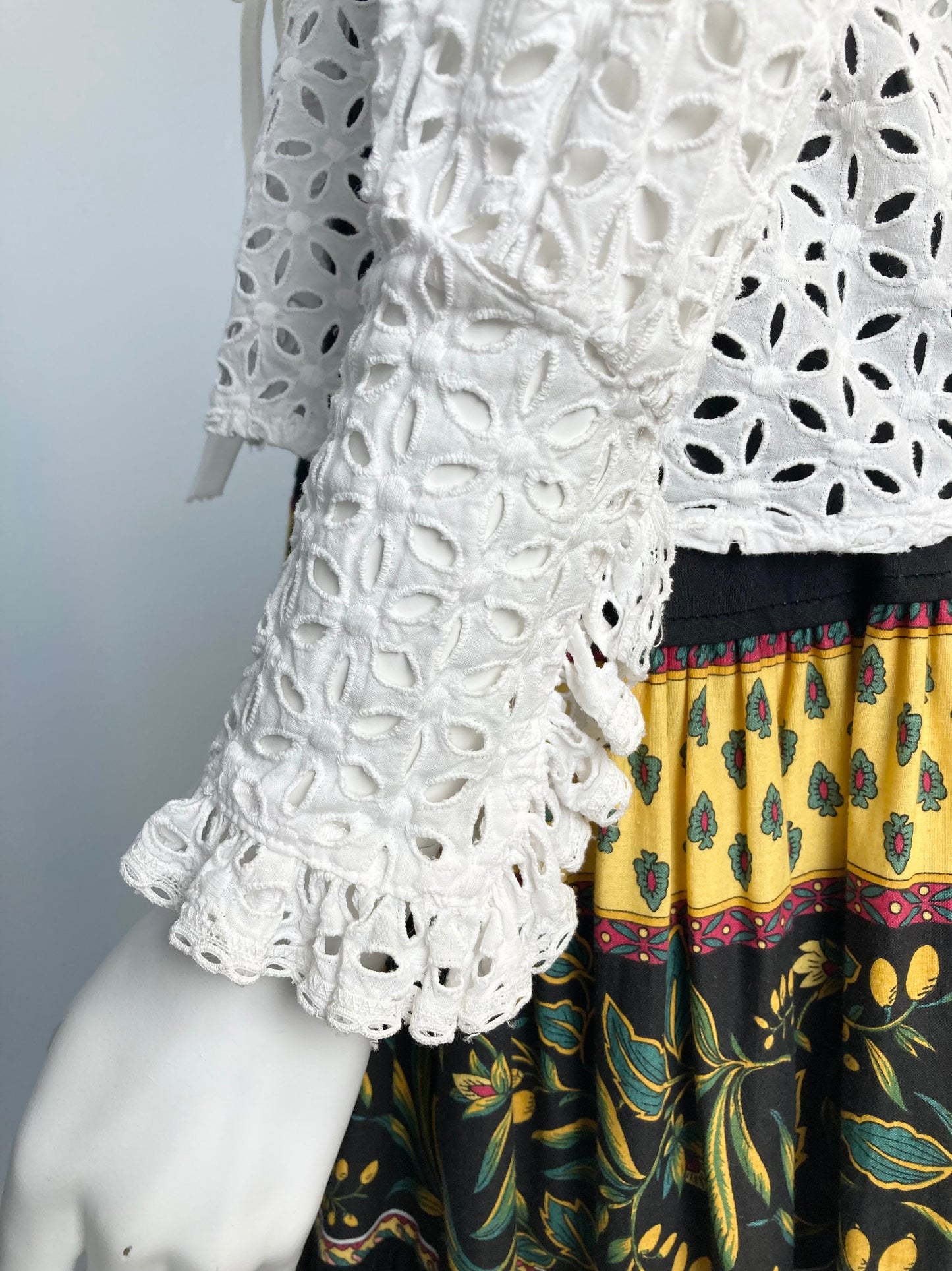 Anna Sui Cotton Eyelet Blouse, Size 4 (S)