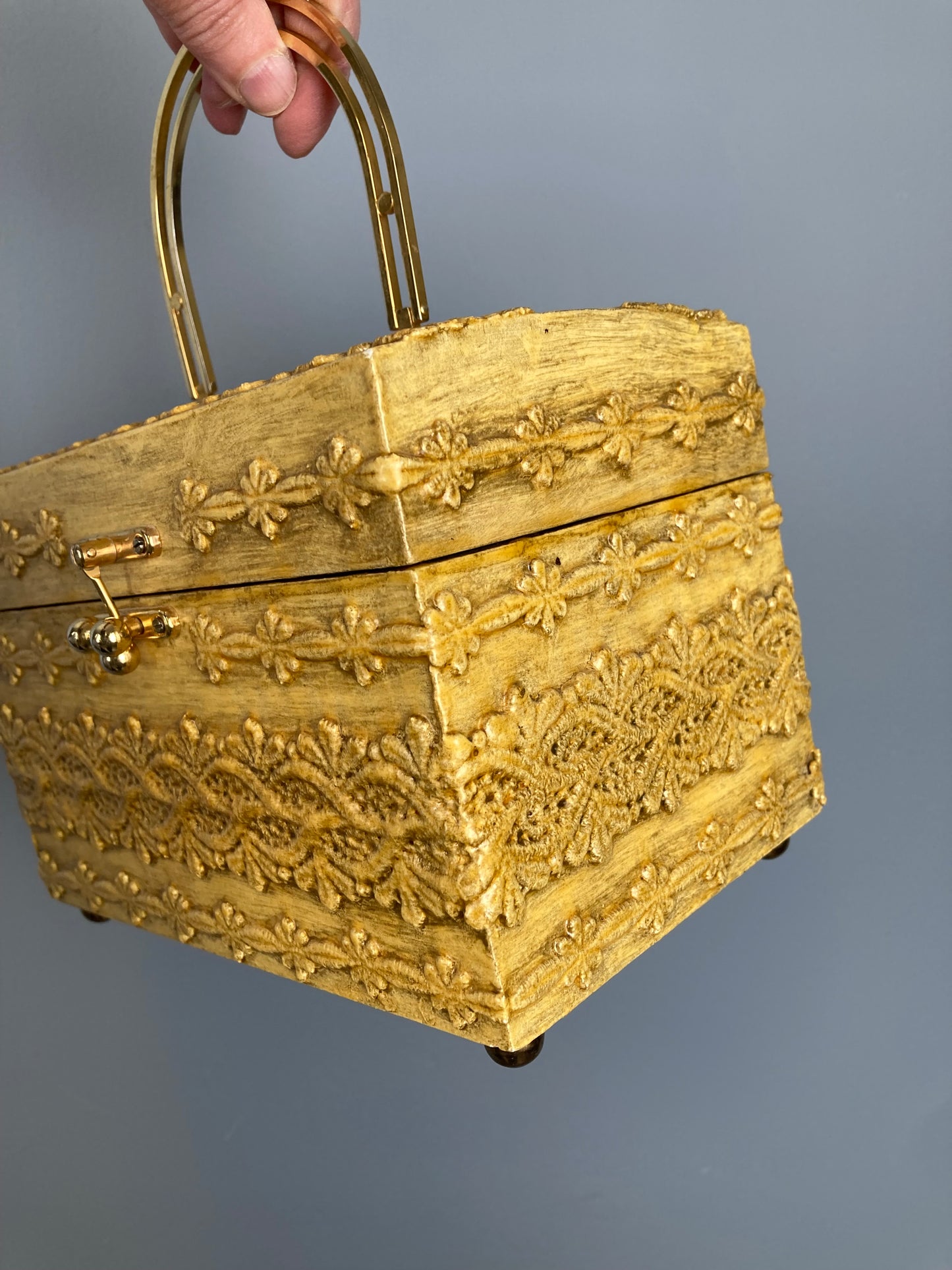 Midcentury Wooden Box Purse