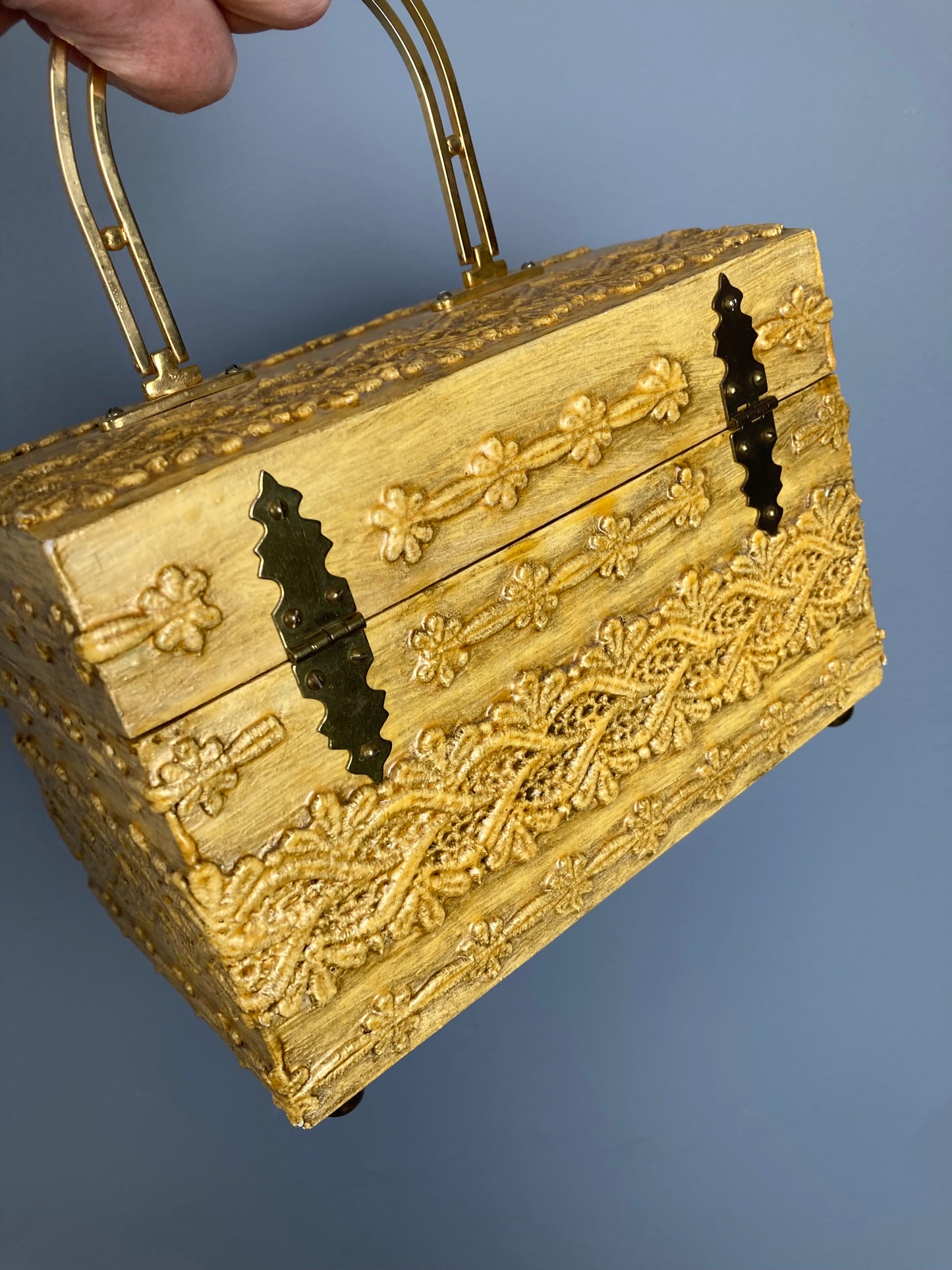 Midcentury Wooden Box Purse