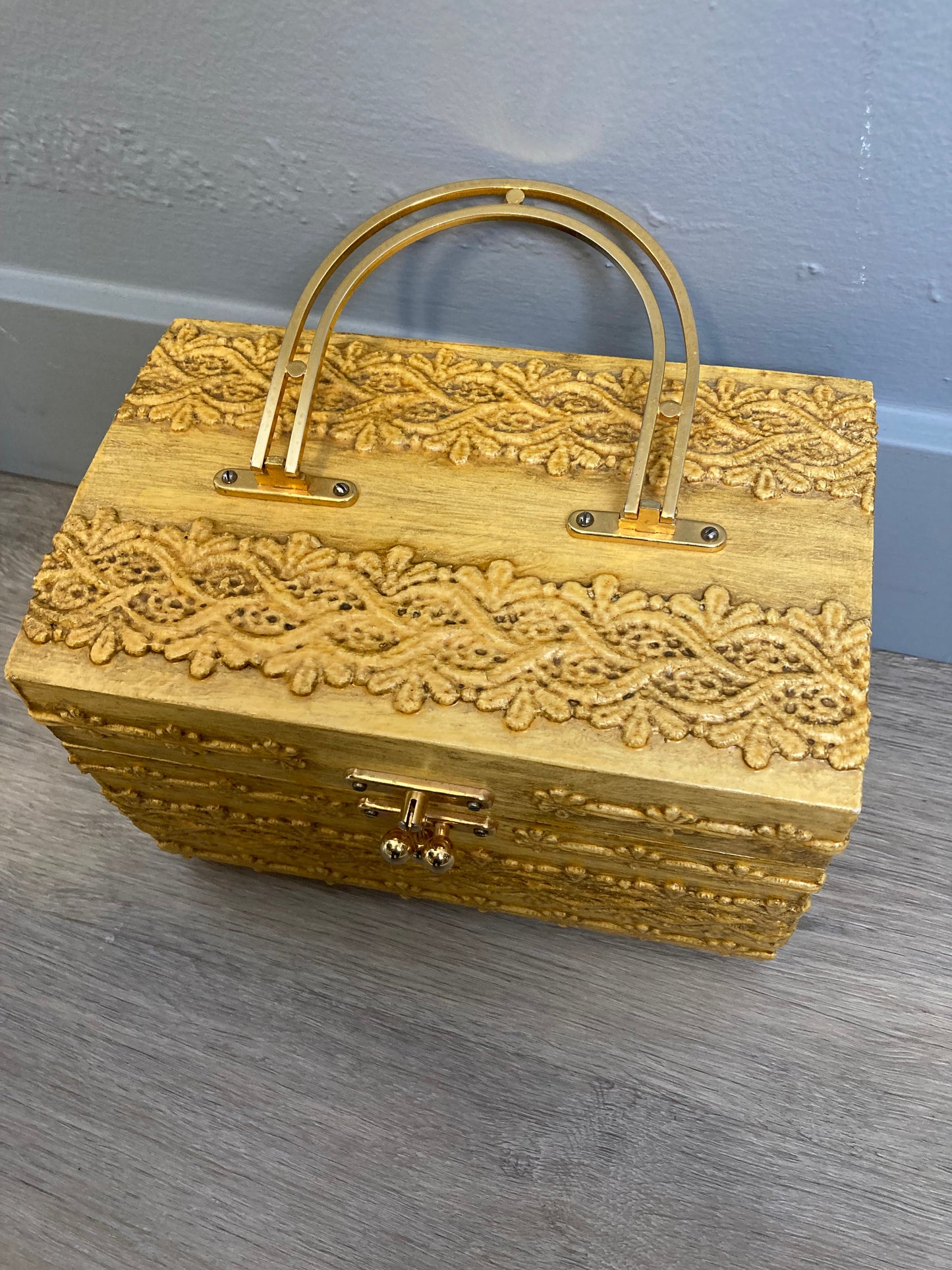 Midcentury Wooden Box Purse
