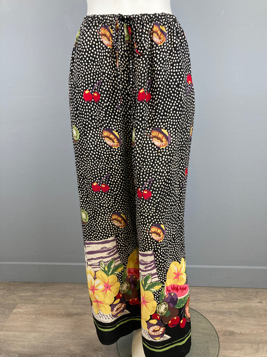 Carol Anderson Fruit Theme Pants, size M/L