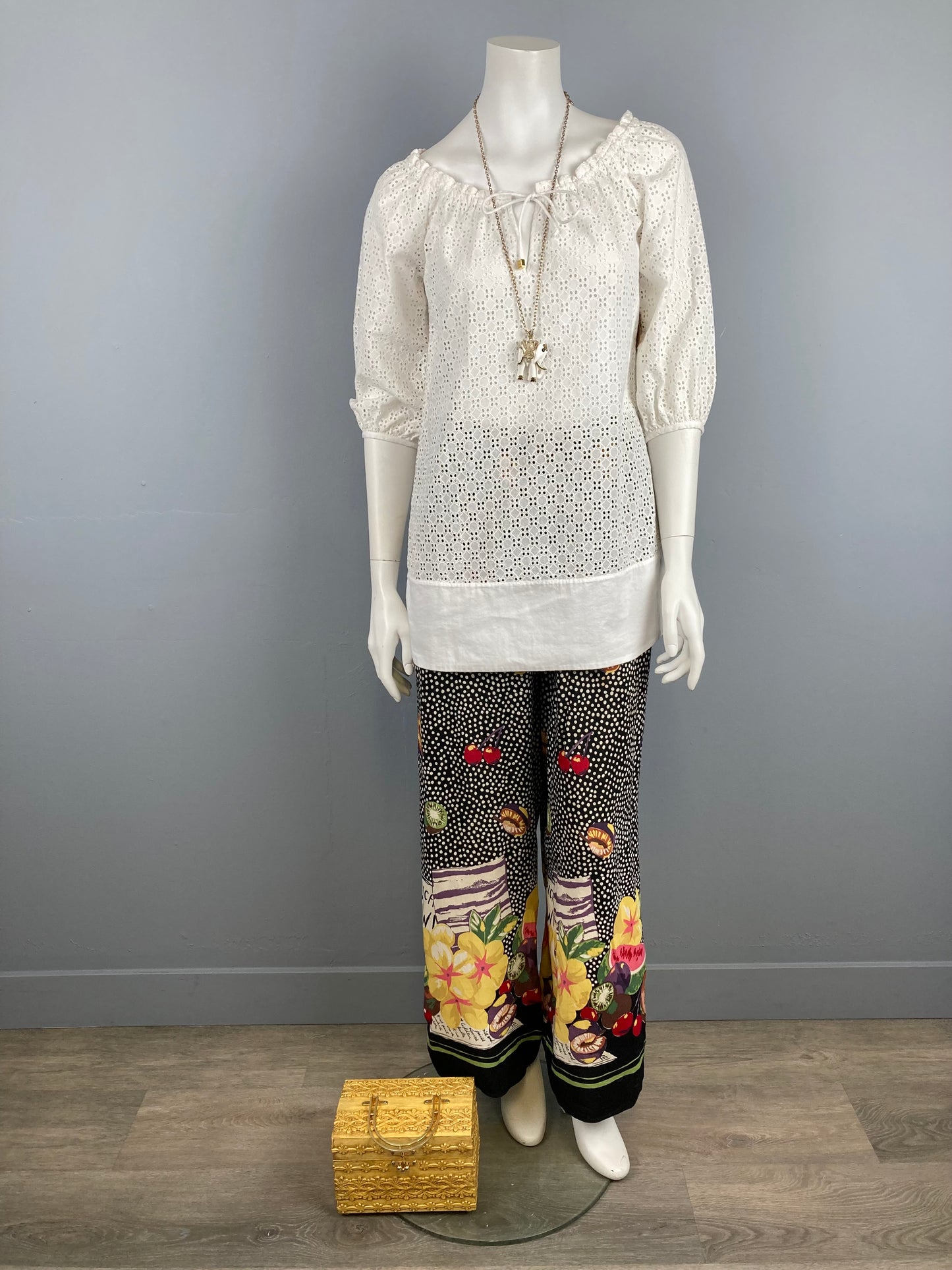 Carol Anderson Fruit Theme Pants, size M/L