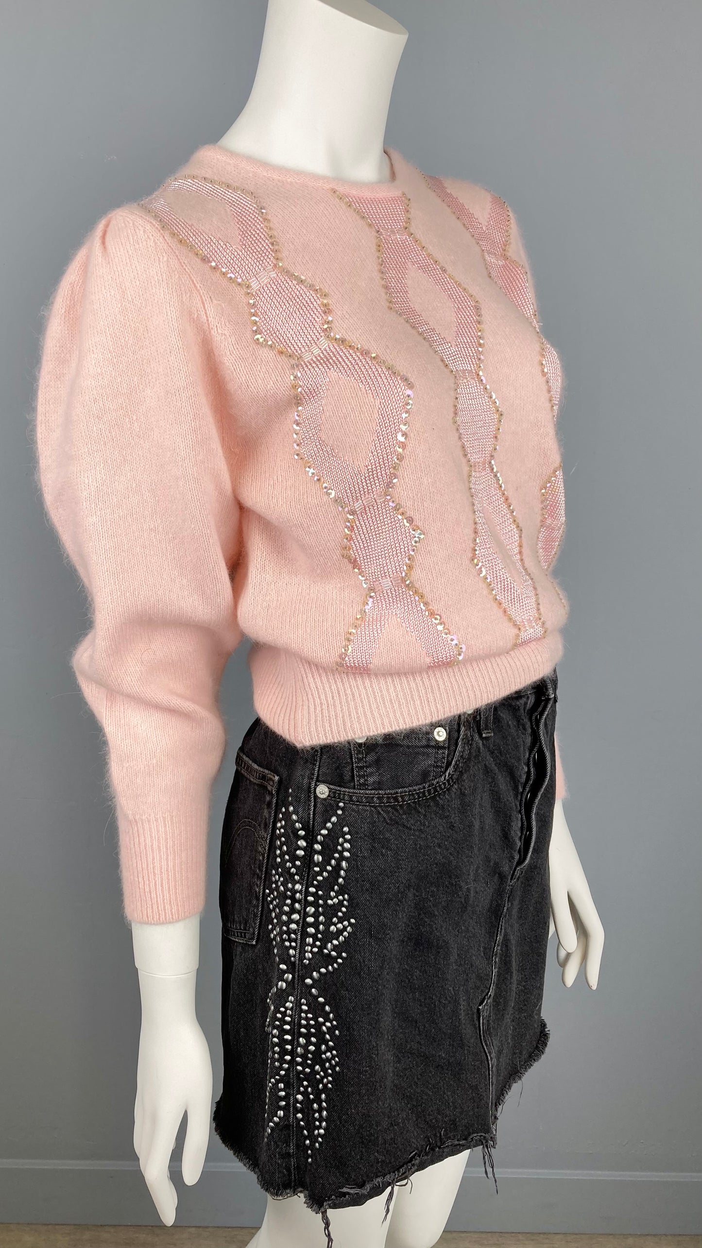 Cozy 1980s Angora Blend Sweater Size: S/M