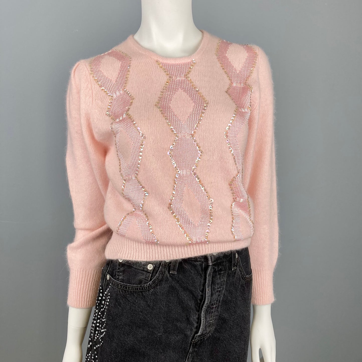 Cozy 1980s Angora Blend Sweater Size: S/M