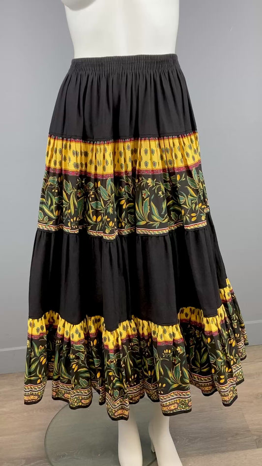 Vintage Atelier Provencal Cotton Skirt, Size S