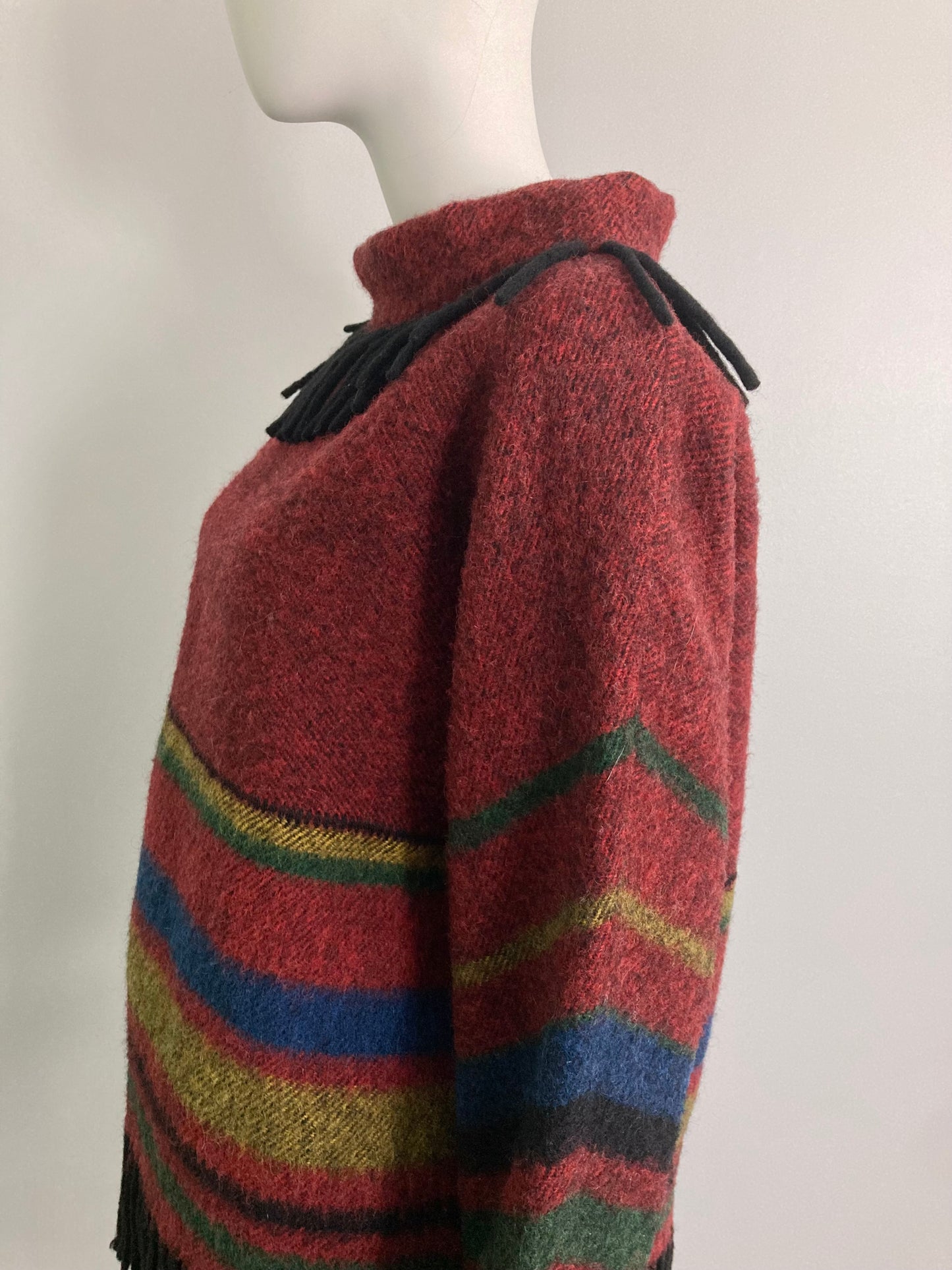 1960s Wool Blanket Sweater, Size M