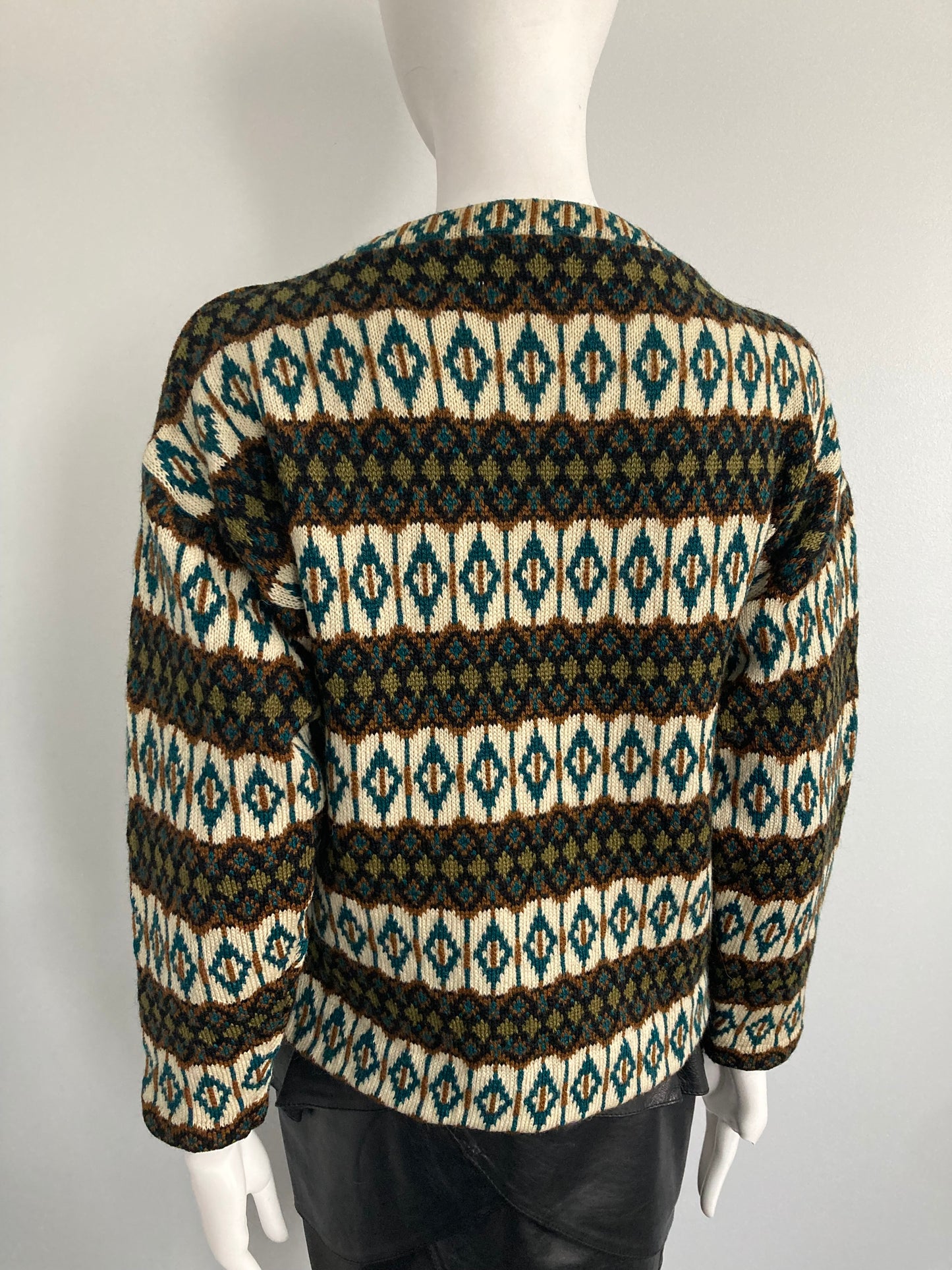 1960s Wool Icelandic Sweater, Size M