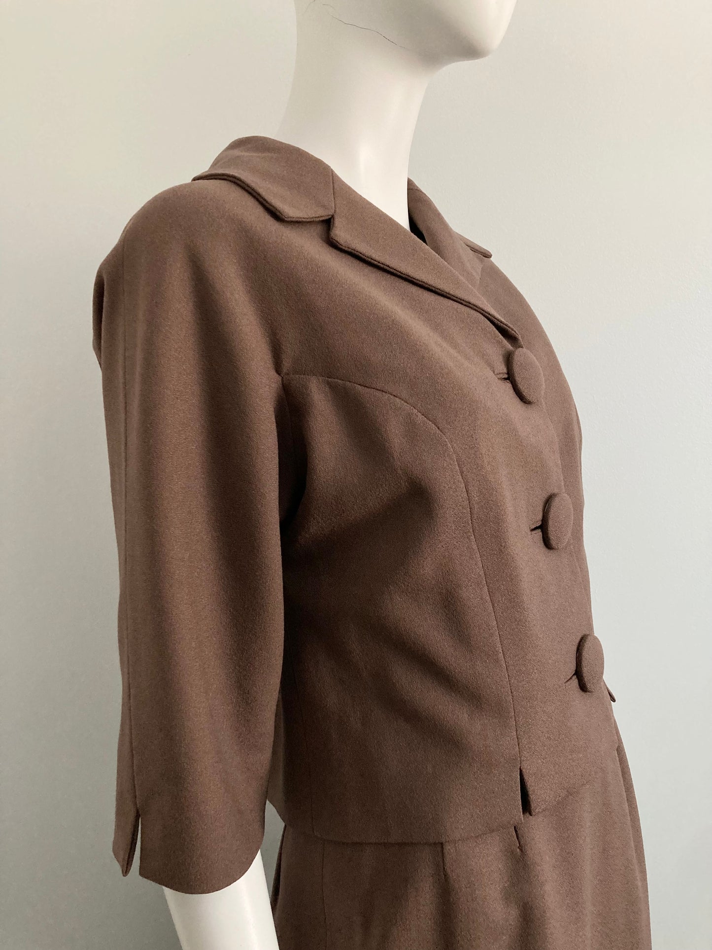 1950s Skirt Suit Set, Matching Jacket and Skirt, Size XS