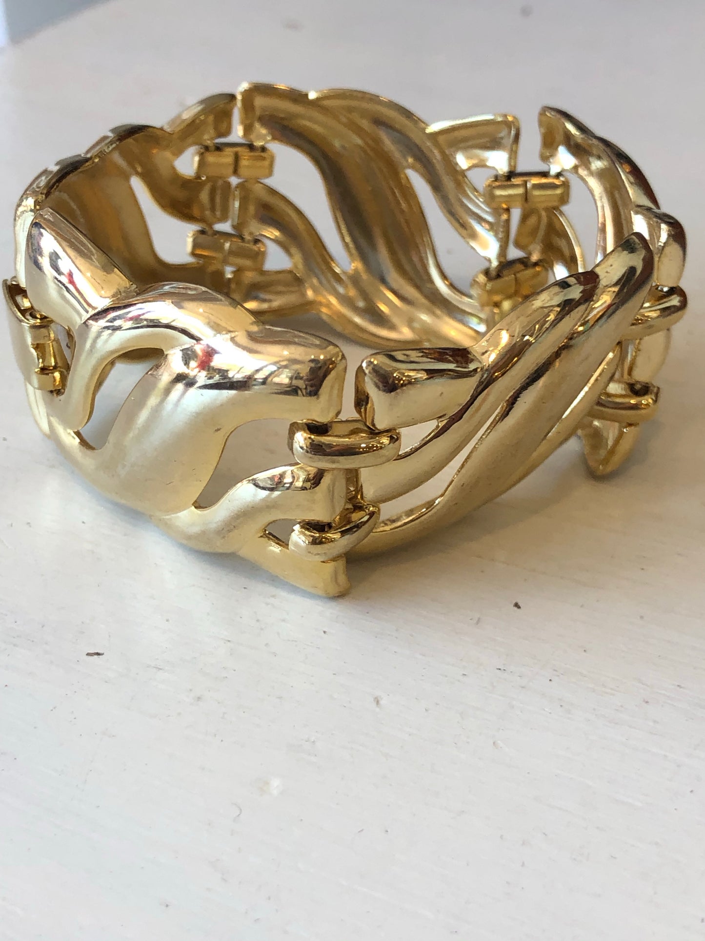 1980s Chunky Gold Tone Bracelet